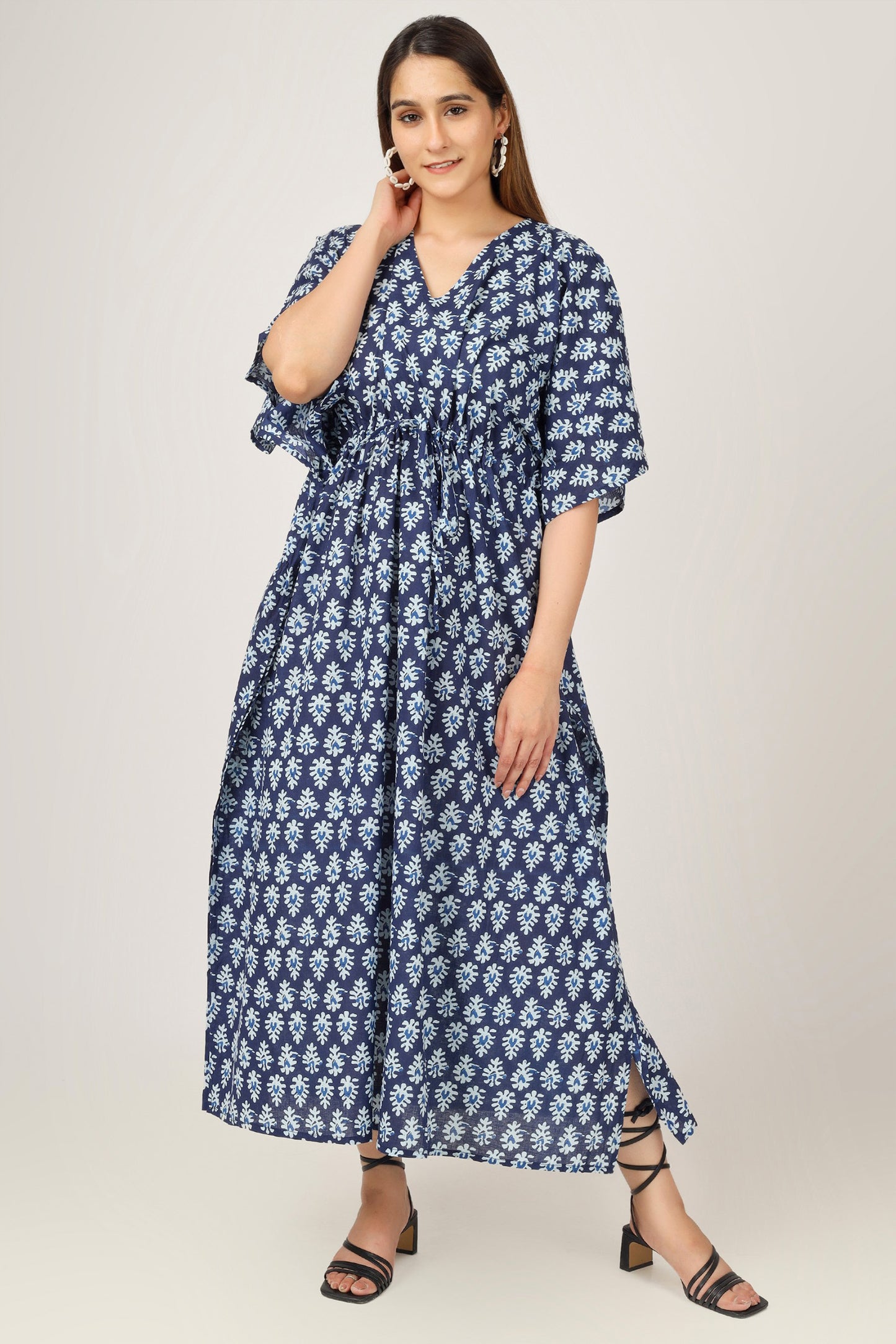 Indigo Night | 100% Cotton Kaftan