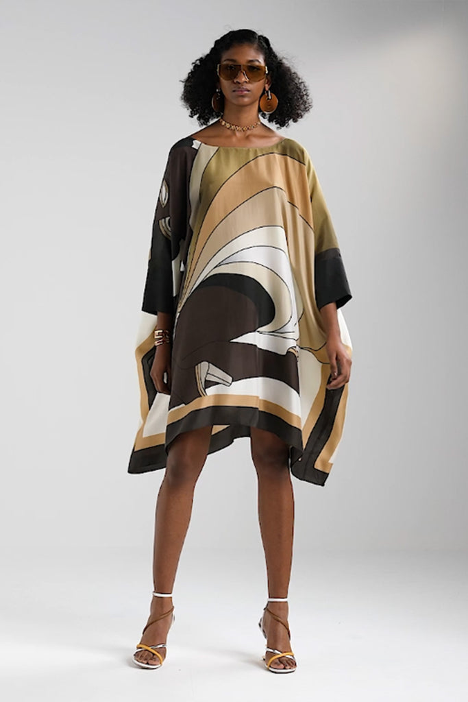 Desert Storm | Brown Mid-Length Kaftan