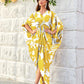 Knotty Nice | Yellow Floral Kaftan Dress