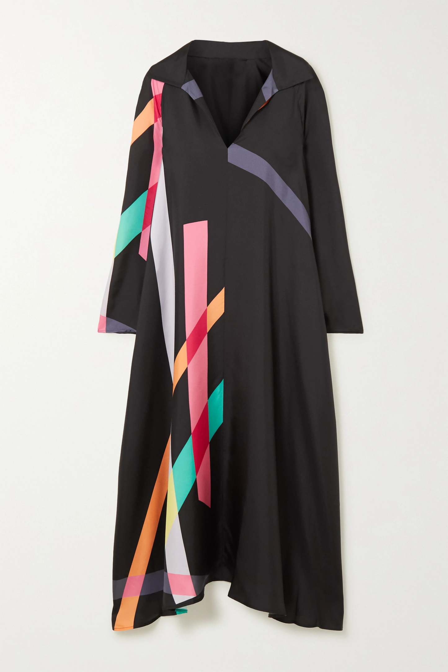 Brushstroke Beauty | Black Party-Wear Kaftan