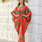 Knotty Nice | Tangerine Floral Kaftan Dress