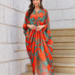 Knotty Nice | Tangerine Floral Kaftan Dress