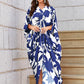 Knotty Nice | Blue Floral Kaftan Dress