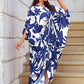 Knotty Nice | Blue Floral Kaftan Dress