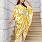 Knotty Nice | Yellow Floral Kaftan Dress