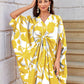 Knotty Nice | Yellow Floral Kaftan Dress