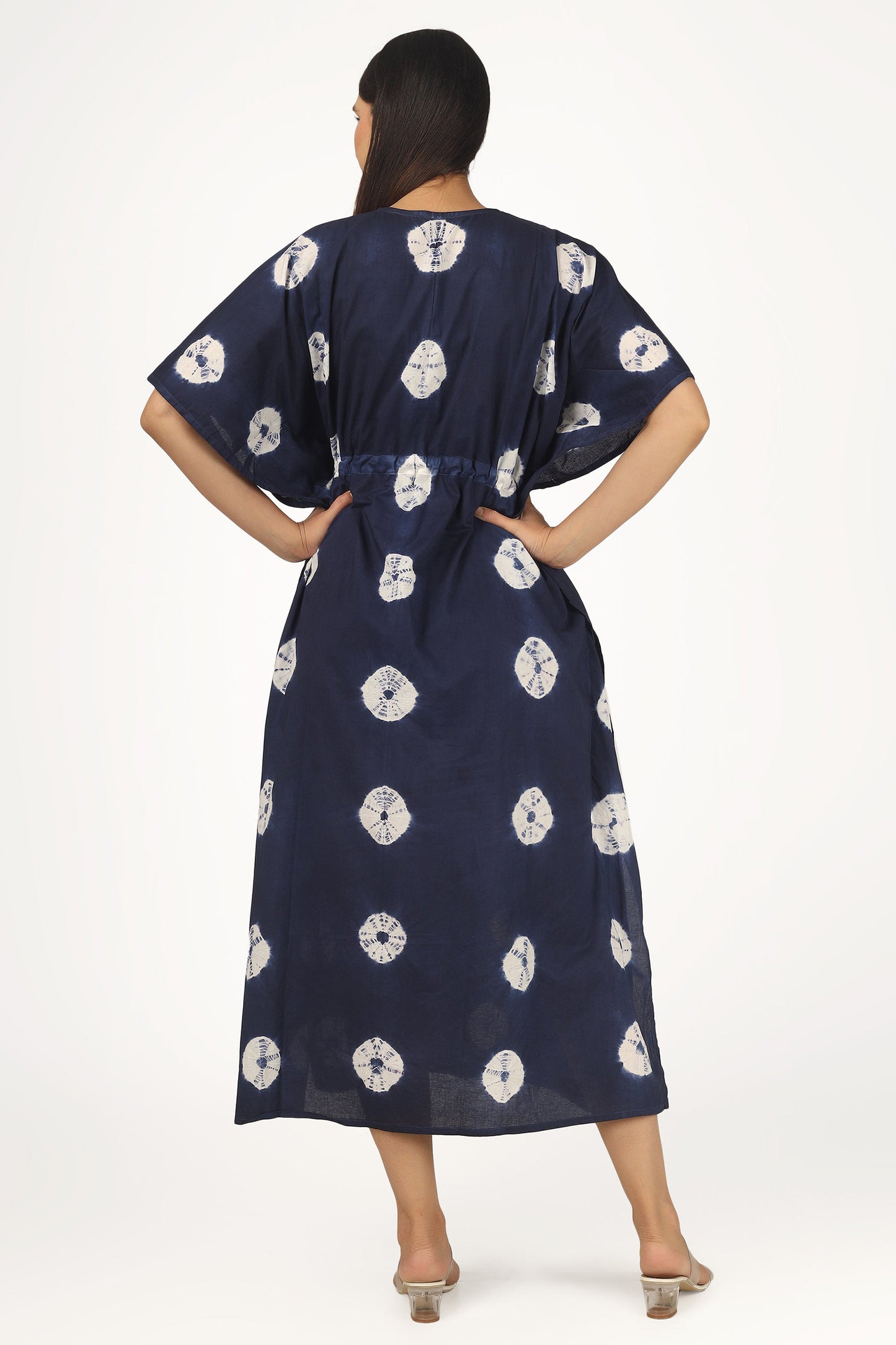 Indigo Sibori  | 100% Cotton Kaftan