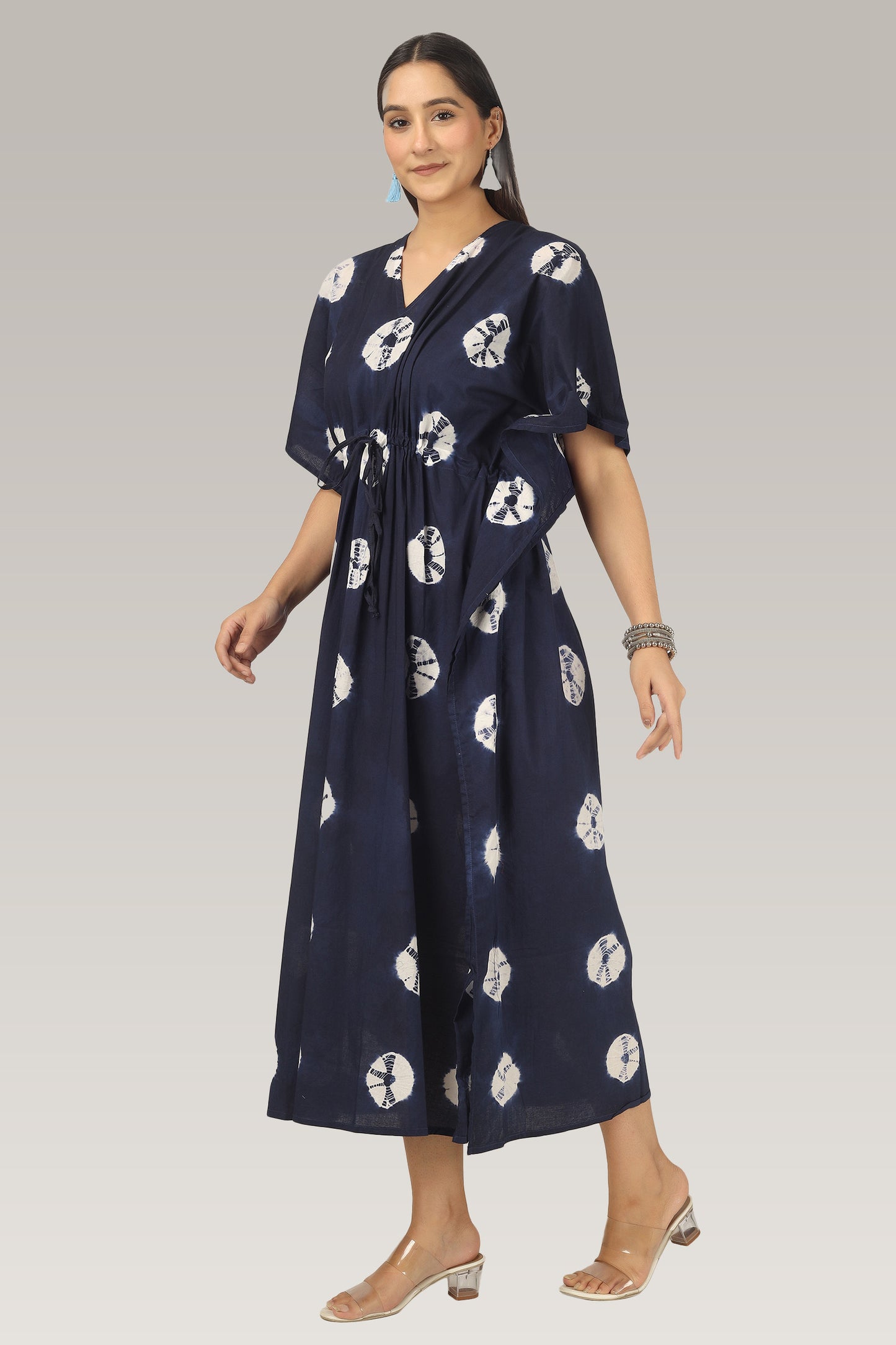 Indigo Sibori  | 100% Cotton Kaftan