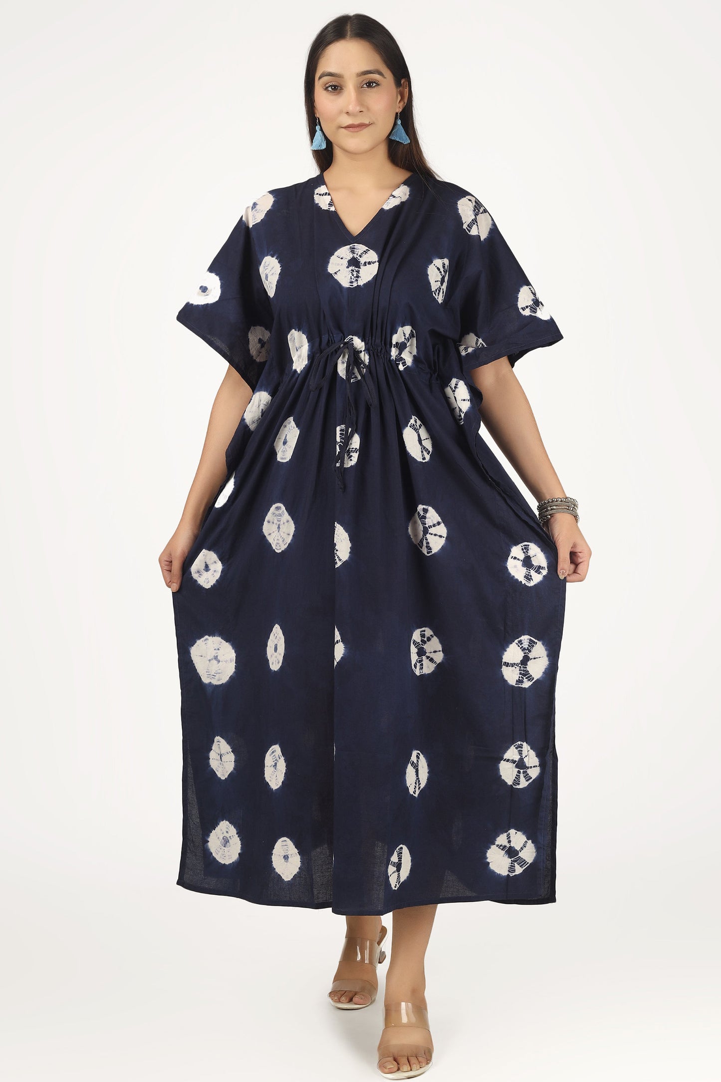 Indigo Sibori  | 100% Cotton Kaftan