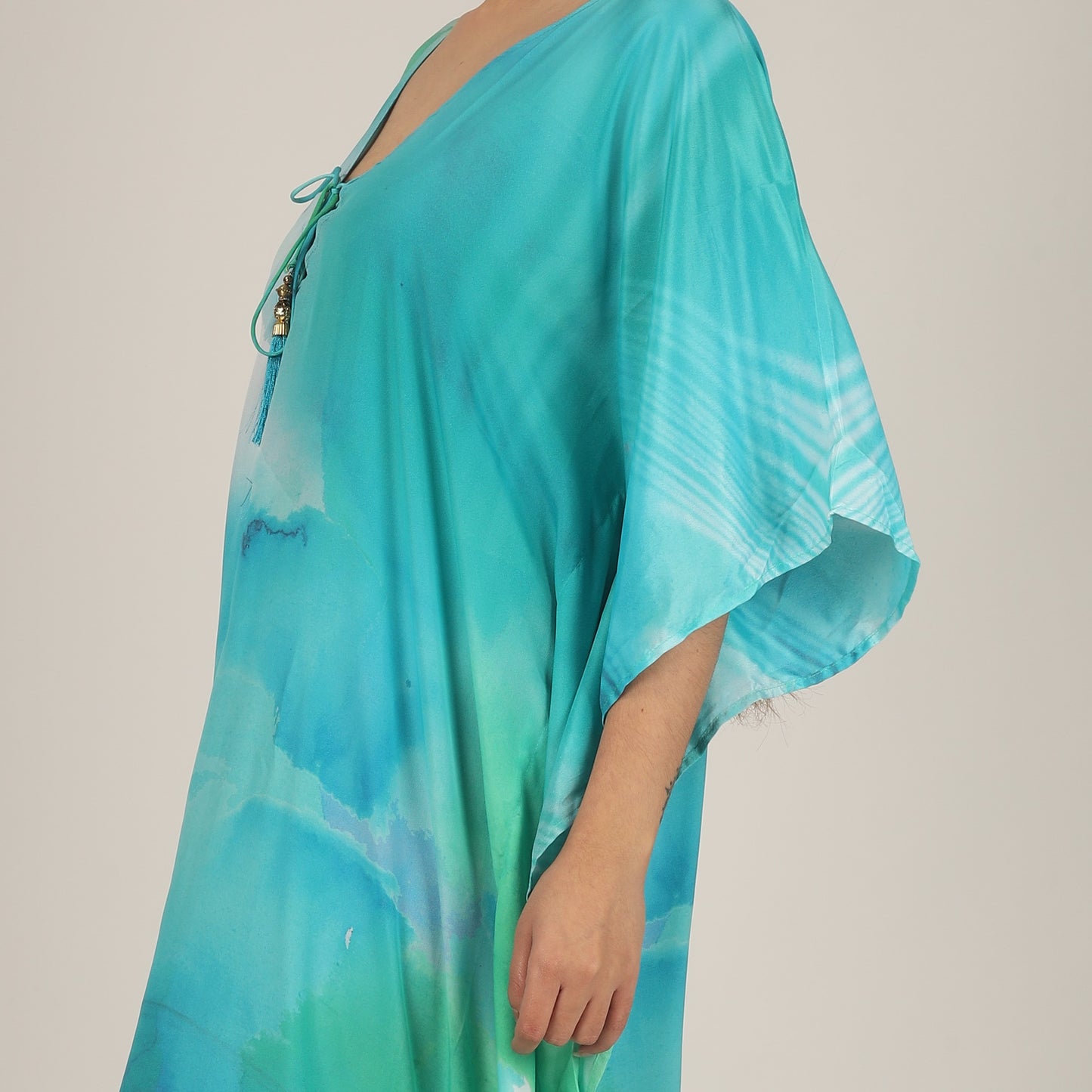 Sky Daze | Blue Luxe Art Silk Kaftan