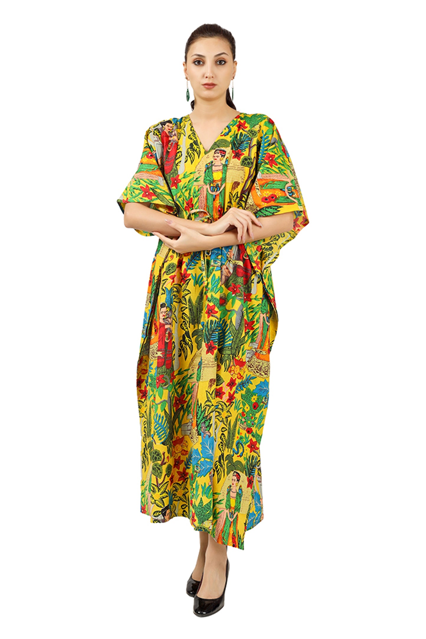 Yellow Frida | 100% Cotton Kaftan