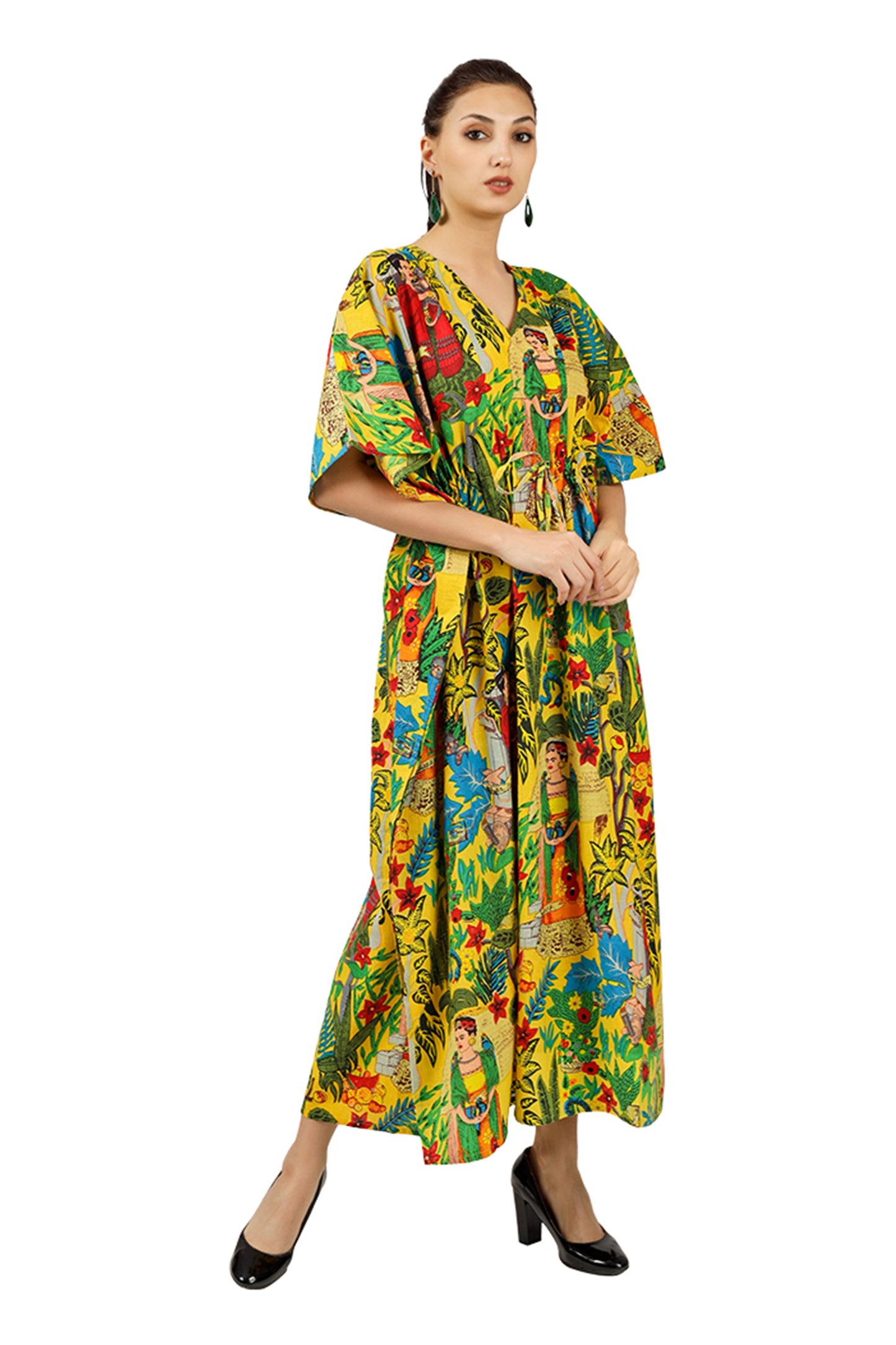 Yellow Frida | 100% Cotton Kaftan