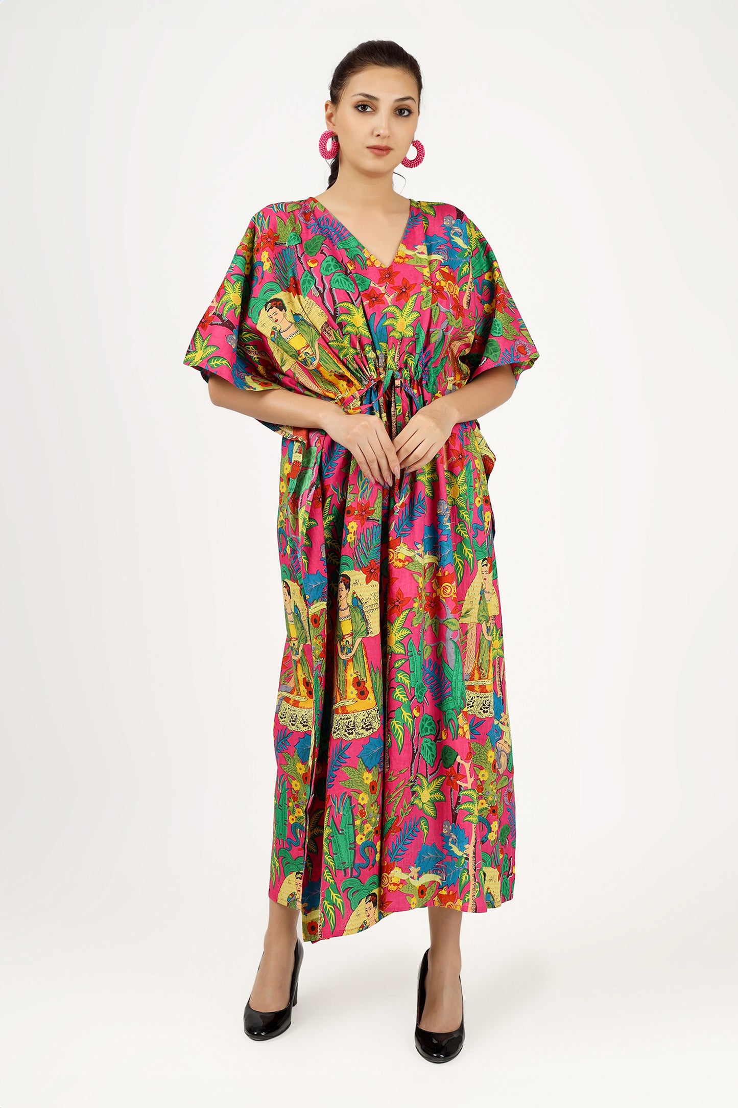 Pink Frida | 100% Cotton Kaftan