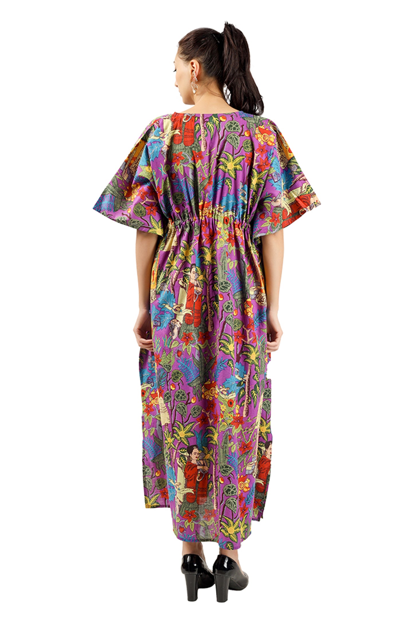 Purple Frida | 100% Cotton Kaftan