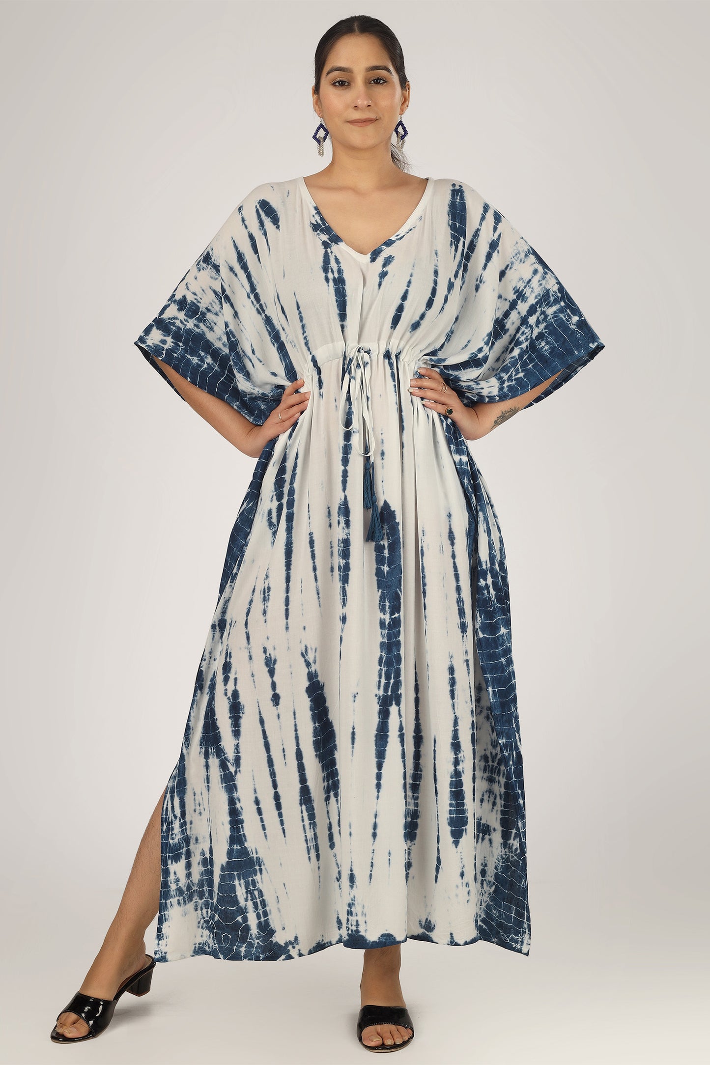 White Tie Dye Kaftan