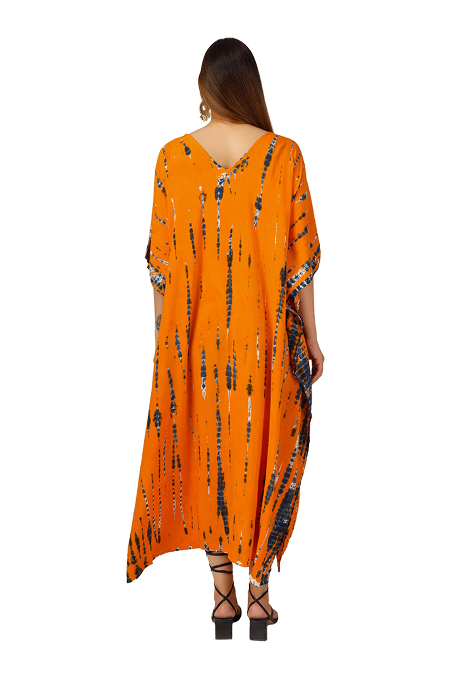 Tangerine Tide | Orange Tie Dye Kaftan