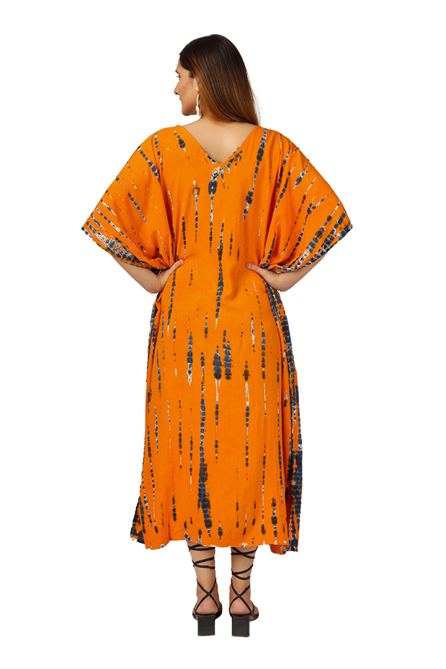 Tangerine Tide | Orange Tie Dye Kaftan