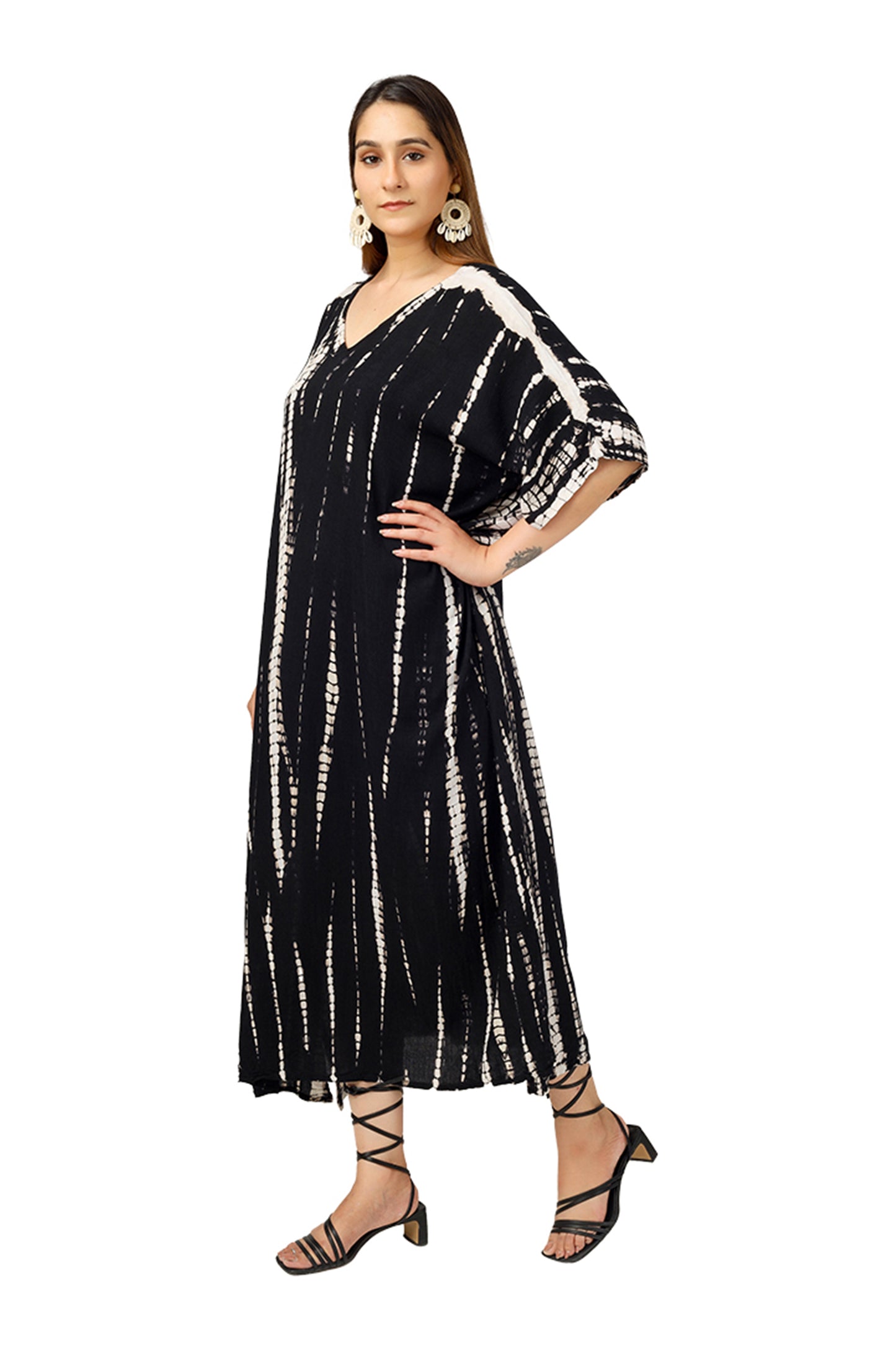 Midnight Streak | Black Tie Dye Kaftan