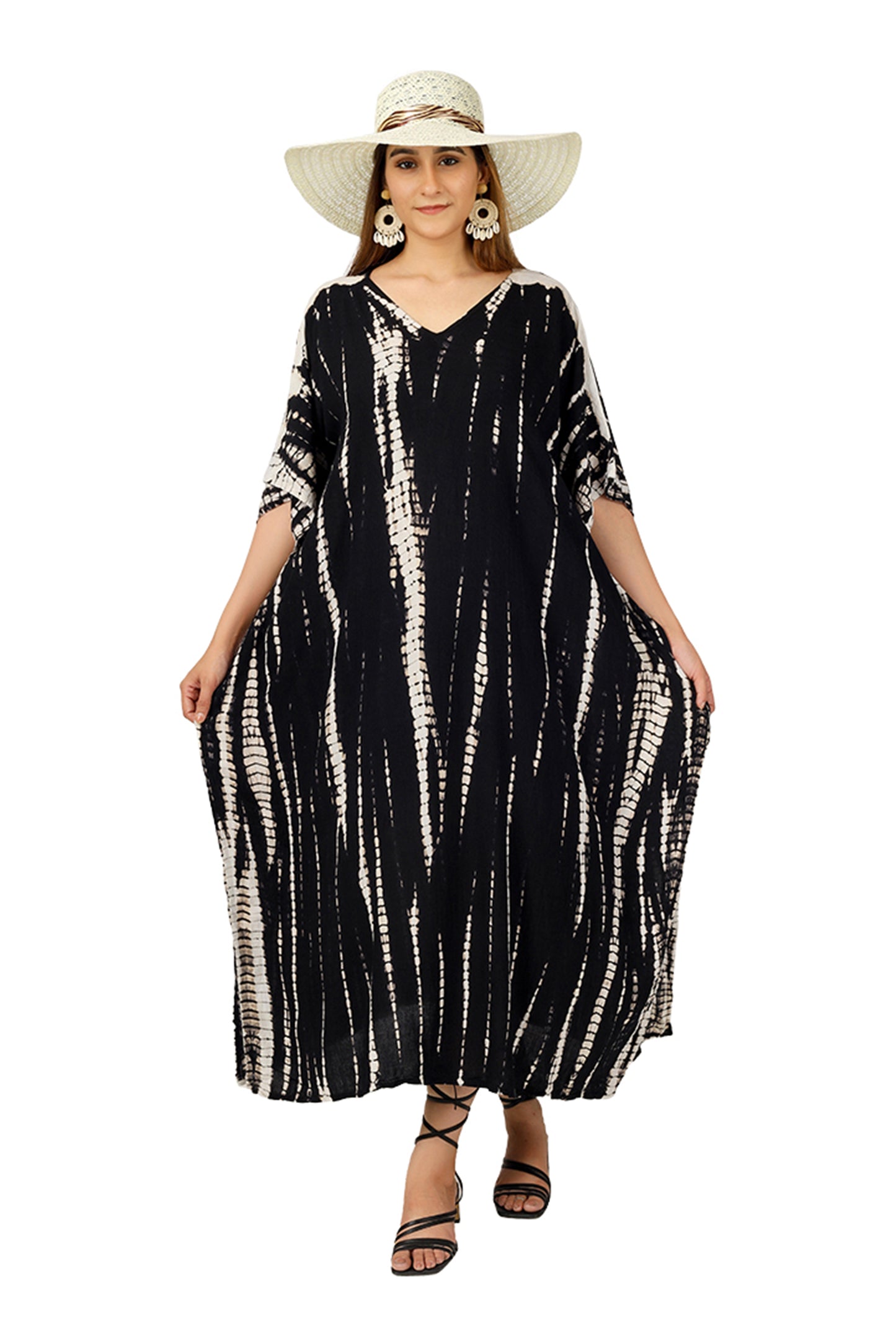 Midnight Streak | Black Tie Dye Kaftan