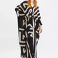 Midnight Mosaic | Black & White Kaftan Dress