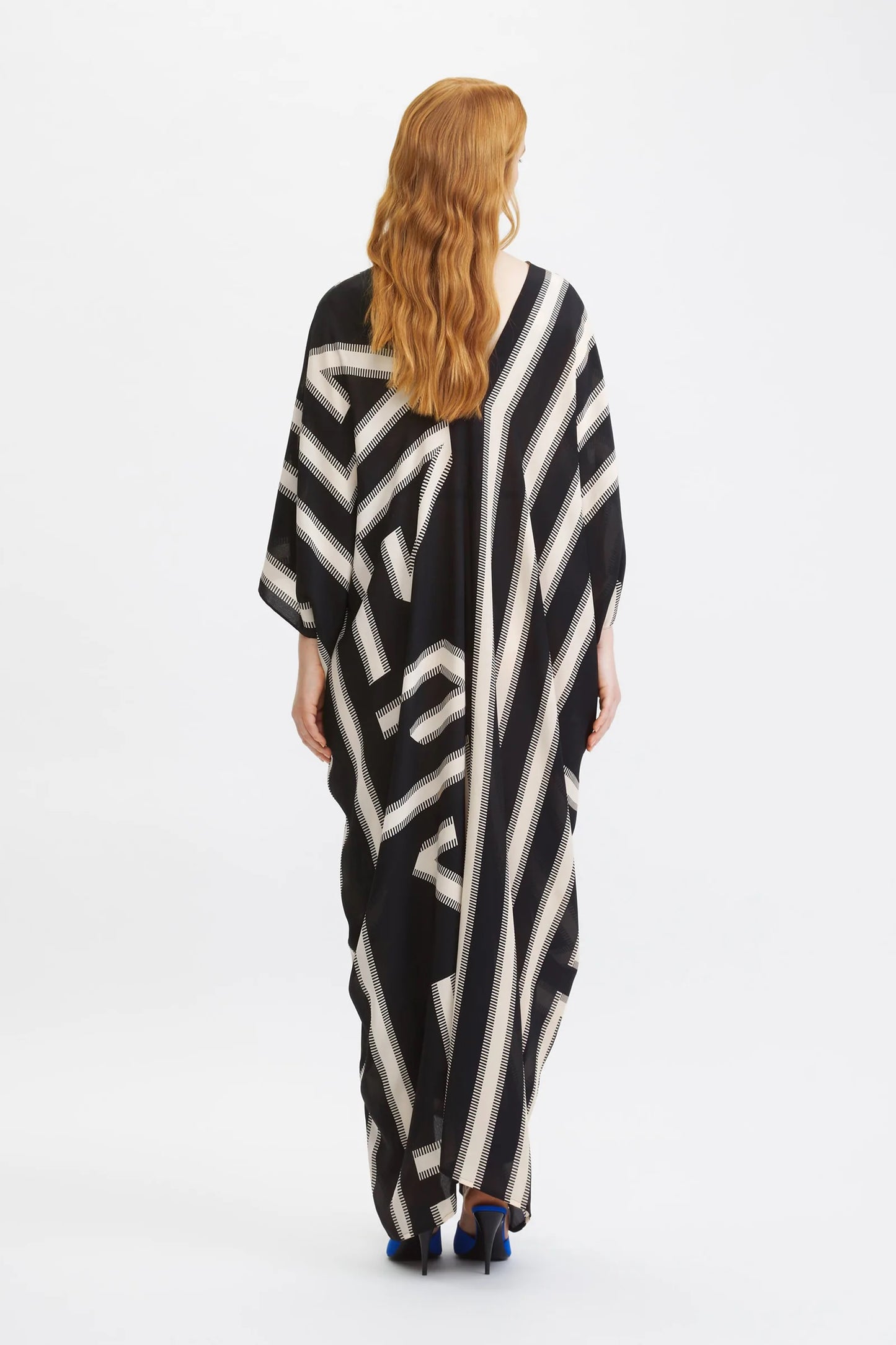 Midnight Mosaic | Black & White Kaftan Dress