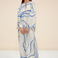 Wavy Wanderlust | Blue White Kaftan