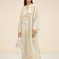 Wavy Wanderlust | Yellow White Kaftan