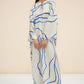 Wavy Wanderlust | Blue White Kaftan