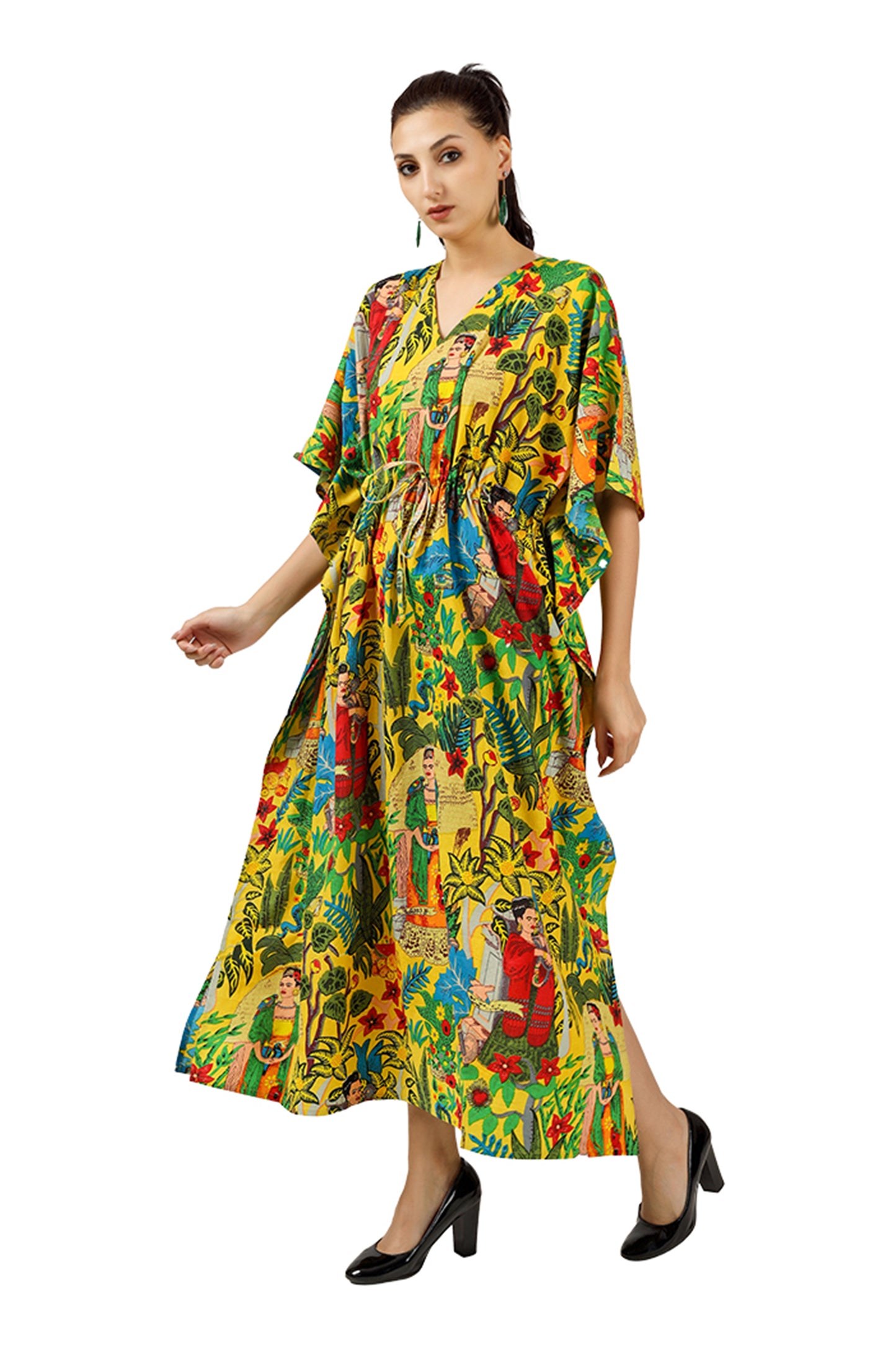 Yellow Frida | 100% Cotton Kaftan