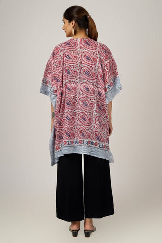 Paisley Block Printed Cotton Kaftan Tunic - Earthen Threads