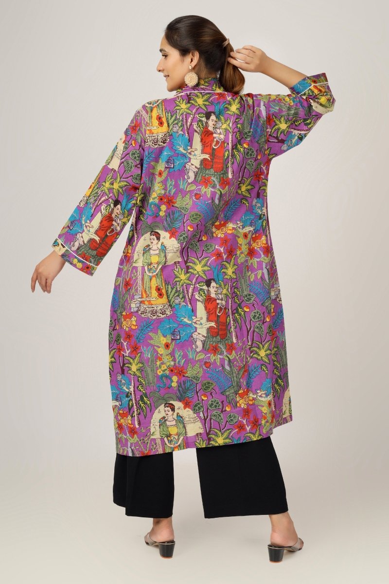 Purple Frida Bathrobe - Earthen Threads