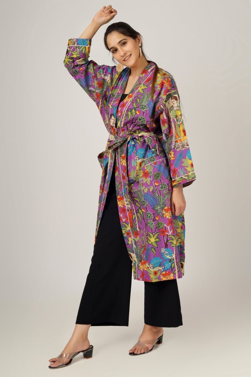 Purple Frida Bathrobe - Earthen Threads