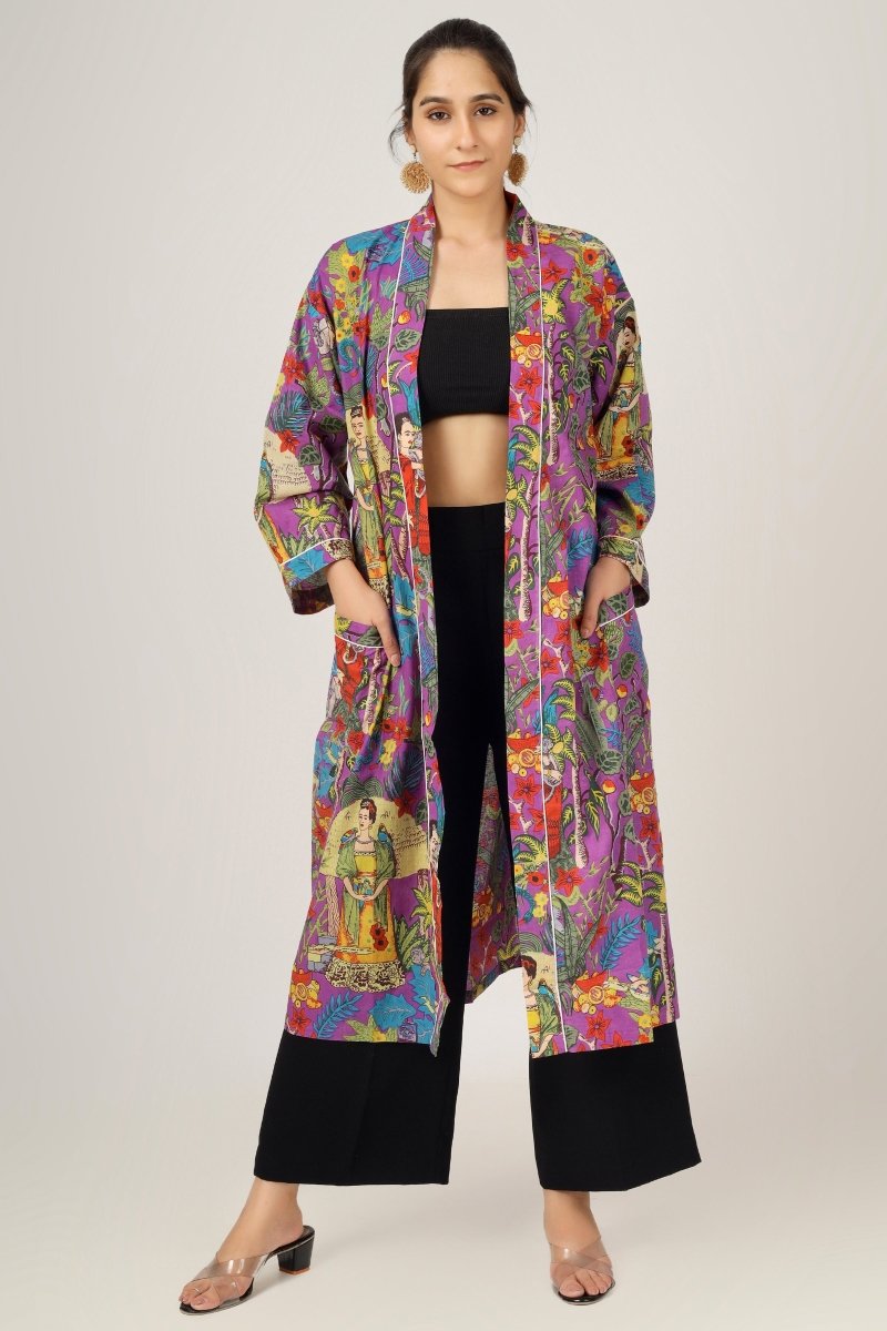 Purple Frida Bathrobe - Earthen Threads